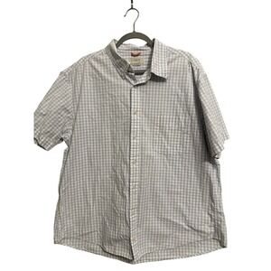 J.Crew Shirt Mens Size XXL Classic Grey Gingham Check Button Down Short Sleeve